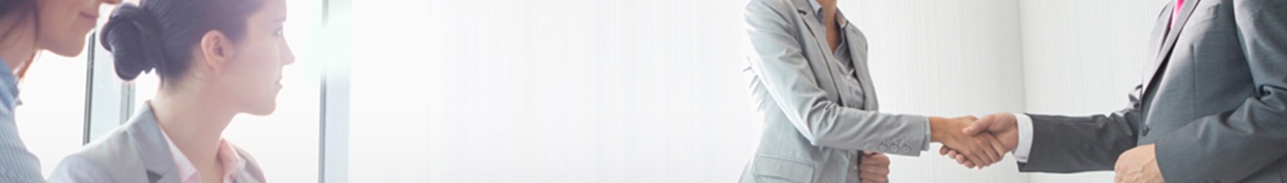 Business woman and man shaking hands 